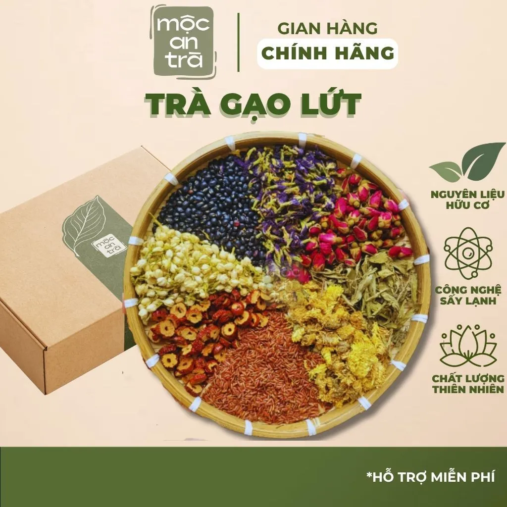 Trà Gạo Lứt Nguyên Cám – Hương Thơm Nhẹ, Vị Thanh Dịu | Mộc An Trà