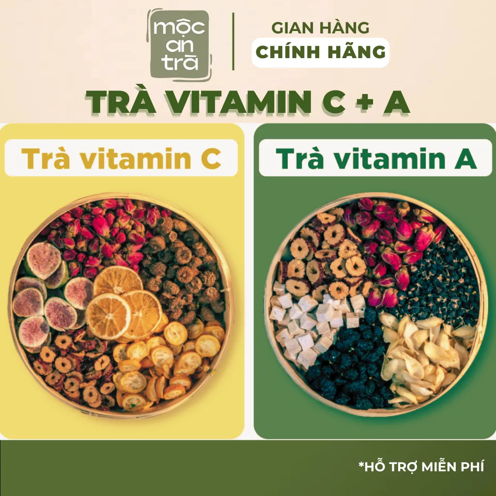 Trà Bổ Sung Vitamin C+A Đẹp Da Đẹp Dáng – Thảo Mộc Không Đường, Thanh Lọc Cơ Thể, Ngừa Lão Hóa