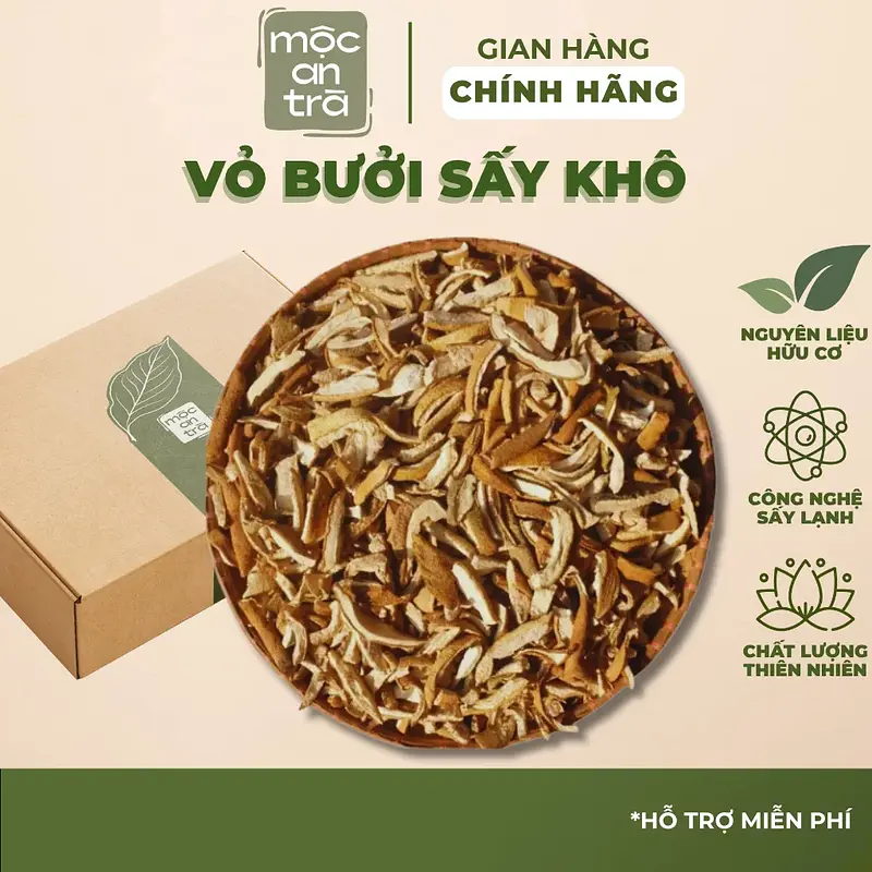 Vỏ Bưởi Khô 100gr Sấy Tự Nhiên, Mùi Thơm Dễ Chịu, Giúp Giảm Mỡ Máu, Giảm Cân, Dưỡng Tóc, Thanh Nhiệt - Main image